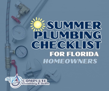 Branded image for the blog post Summer Plumbing Checklist for Florida Homeowners.