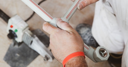 Plumber doing repiping works